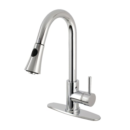 Gourmetier LS8721DL Concord Sgl-Handle Pull-Down Kitchen Faucet, Polished Chrome LS8721DL